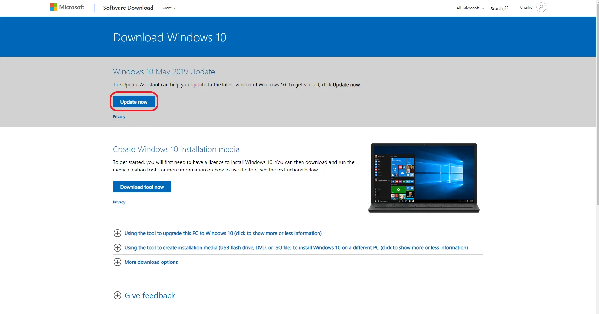 Windows 10 Update Assistant Error