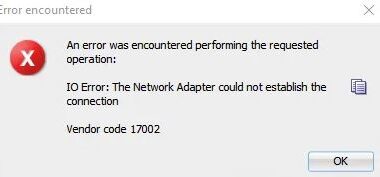 Ошибка oracle the network adapter could not establish the connection