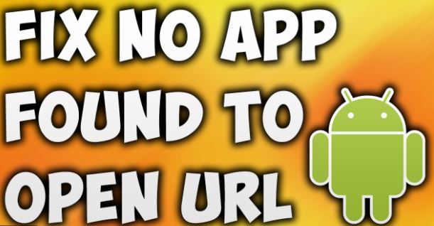 What causes the "No app found to open URL" error?