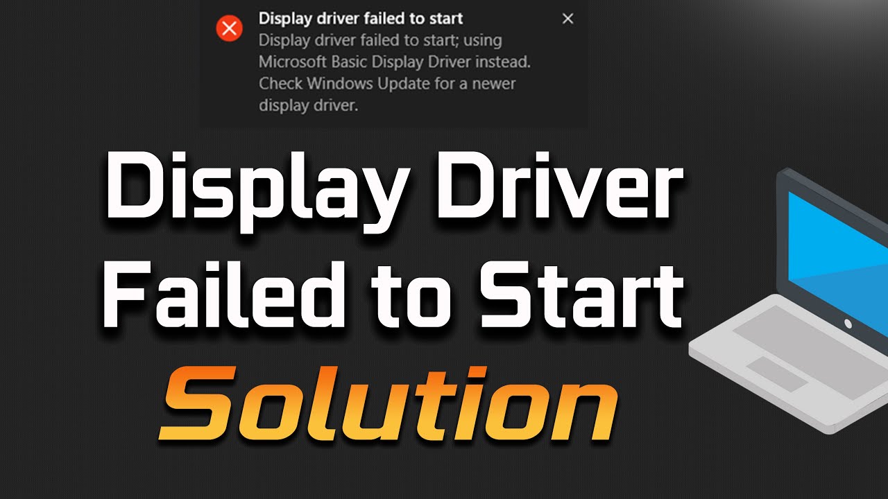 Ways to fix the "Display Driver Failed to Start" error in Windows 10.
