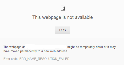 What causes ERR_NAME_RESOLUTION_FAILED error in Google Chrome