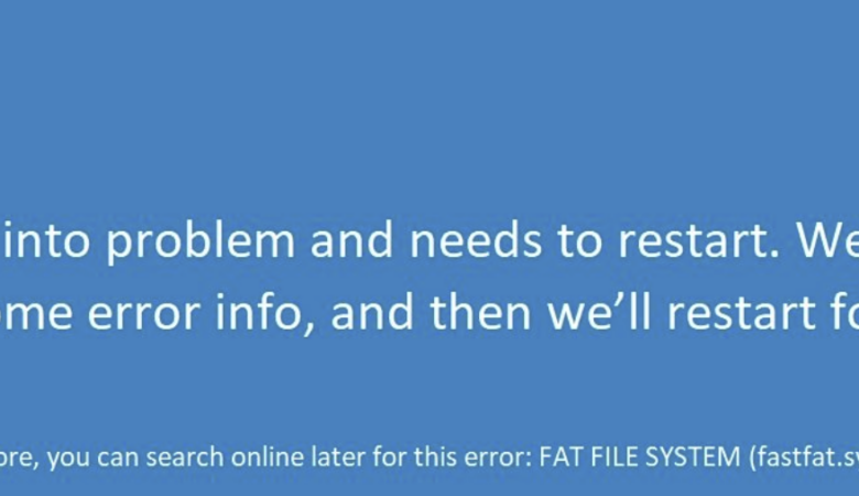A solution to the FAT FILE SYSTEM `fastfat.sys' error