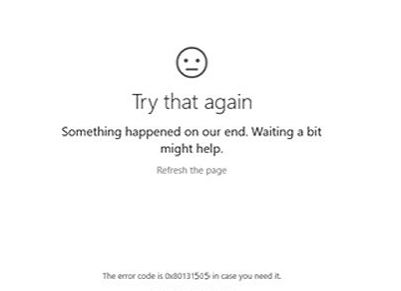 Fixing Microsoft Store error 0x80131505