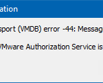 How do I solve the problem: VMware authorization service does not work