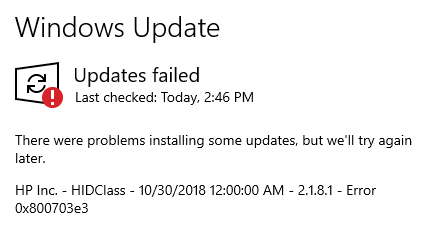 Here is the solution to fix a Windows Update Error 0x800703e3