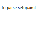 How to fix the `Failed to Parse Setup.xml' installation error