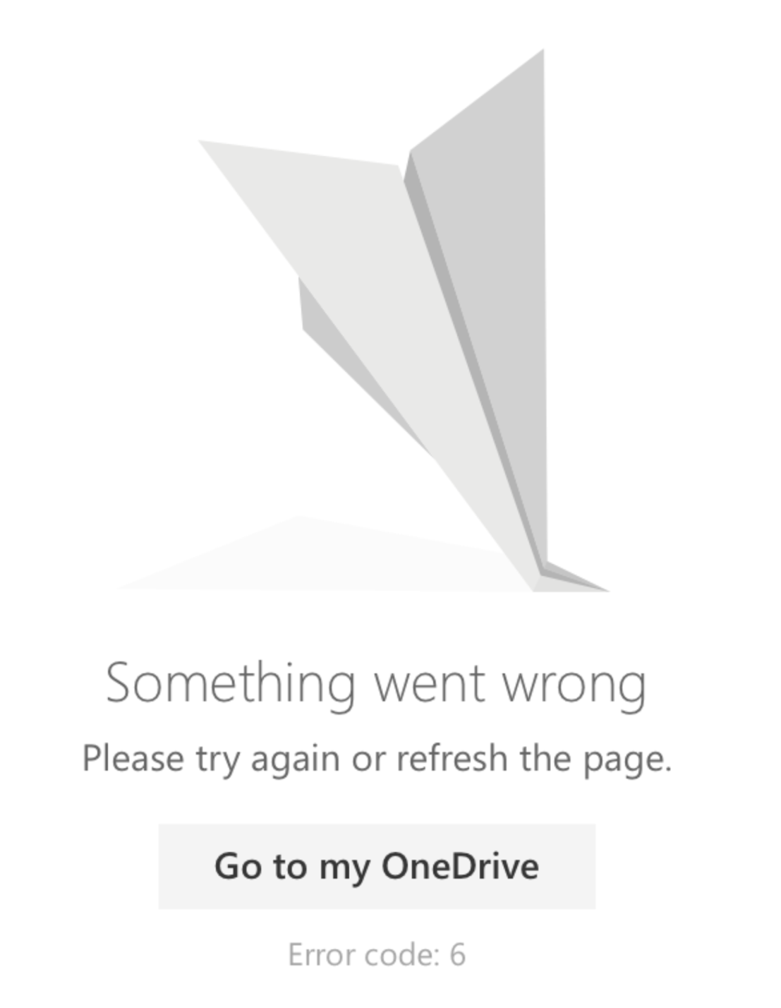 How to fix the OneDrive web error code 6