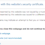 How to fix it : There is a problem with the security certificate on this website