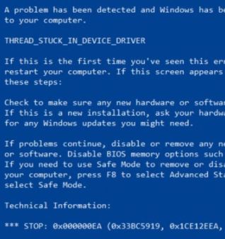 How to fix the blue screen error 0x000000EA