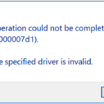 Fixed Cannot print error: "The specified driver is invalid"