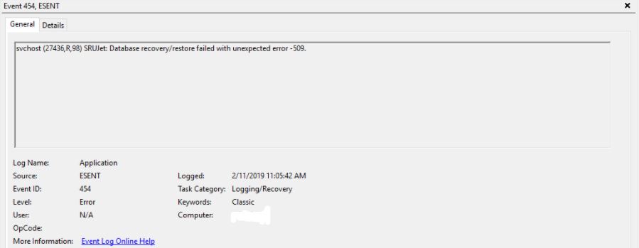 How to fix the Event ID 454 error on Windows 10