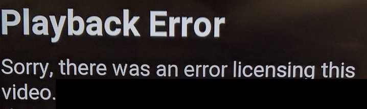 Fix YouTube TV: There was an error licensing this video