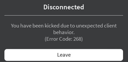 How To Resolve Roblox Error Code 268 Techquack - an unexpected error occurred and roblox needs to quit windows 10