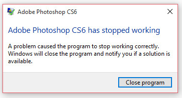 photoshop cs5 portable stops responding on startup