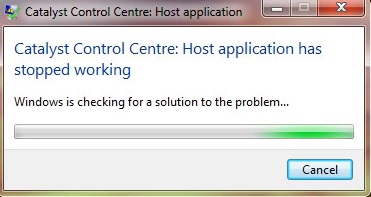 windows vista catalyst control centre host application has stopped working