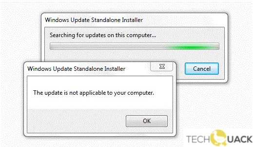 How To Resolve This Update Is Not Applicable To Your Computer Error 